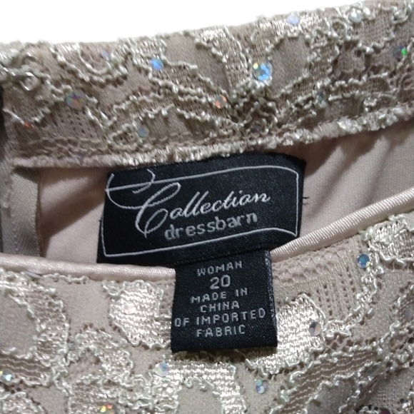 Dress Barn Collections Formal Halter Beaded Dress with Matching Jacket Plus 20 - Picture 8 of 16